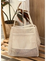 BOLSA TOTE TELADA OFF WHITE - 1
