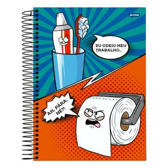CADERNO UNIV CAPA DURA 10X1 160FLS - INSANO - PCT 4 - JANDAIA