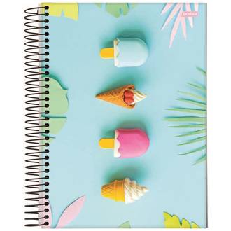 CADERNO UNIV CAPA DURA 1X1 96FLS - ON FLEEK - PCT 4 - JANDAIA