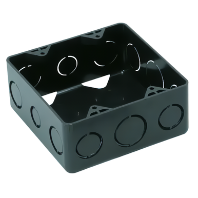 CAIXA DE LUZ RETANGULAR PRETA AMANCO 4 X 4