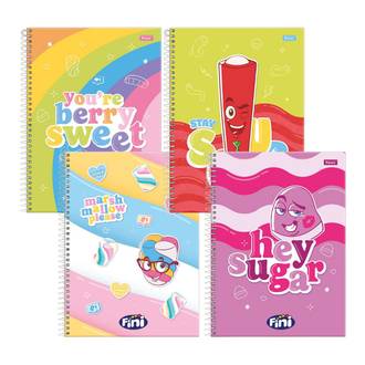 CADERNO UNIV CAPA DURA 1X1 80FLS - 3370258 - FINI - PCT 4 - FORONI