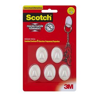 GANCHO ADESIVO SCOTCH TRANSPARENTE - PEQ - UN - 3M