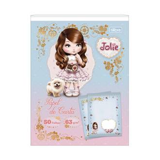 CADERNO COLADO PAPEL CARTA 50FLS - 395421 - JOLIE - PCT 8 - TILIBRA