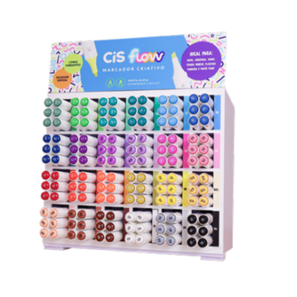 MARCADOR ARTISTICO PONTA DUPLA PERMANENTE - 144 CORES - 57810 - UN - CIS