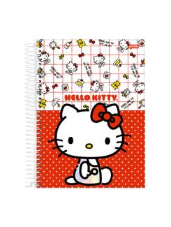 CADERNO UNIV CAPA DURA 10X1 160FLS - HELLO KITTY - PCT 4 - JANDAIA
