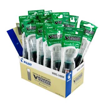 REFIL P/MARCADOR QUADRO BRANCO V BOARD MASTER - 5,5ML - VERDE - CX 12 - PILOT
