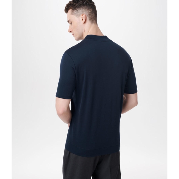 CAMISETA MASCULINA ALGODÃO PIMA AZUL ESCURO RICARDO ALMEIDA