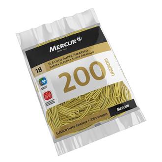 ELASTICO SUPER AMARELO 18 C/200 - B05010204070-08 - UN - MERCUR