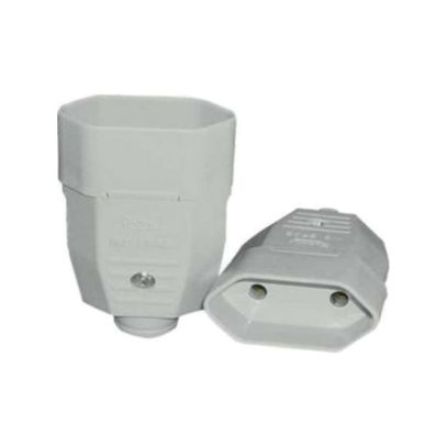 PINO FEMEA RADIAL 2P 10A  ABNT CINZA 101