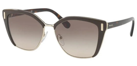 Óculos de Sol PR 56TS DHO3D0 Prada: Estilo Contemporâneo com Lentes Espelhadas
