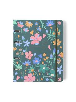 CADERNO ARGOLADO CLASSICA 17X24 / CISNE FLORAL VERDE - UN - CICERO