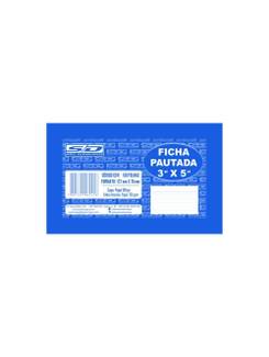 FICHA PAUTADA 3X5 C/100FL 10042 - UN - SAO DOMINGOS