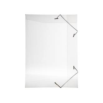 PASTA ELASTICO PLASTICA 2CM 1/2 OFICIO - 0253 - CRISTAL - UN - DELLO