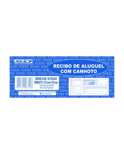 RECIBO DE ALUGUEL COM CANHOTO 50 FOLHAS 215X94MM - 10050 - UN - SAO DOMINGOS