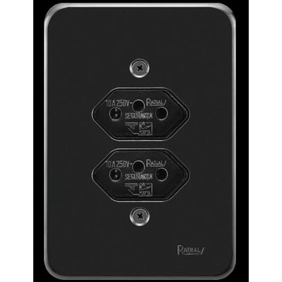 POLAR BLACK TOMADA DUPLA ABNT 20A RADIAL