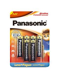 PILHA ALCALINA PEQUENA AA C/6 - LR6XAB/L6P5192 - UN - PANASONIC