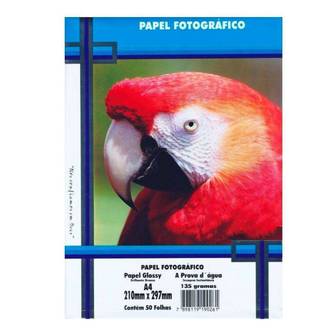 PAPEL GLOSSY 135G 50FL A4 302010056 - UN - MASTERPRINT