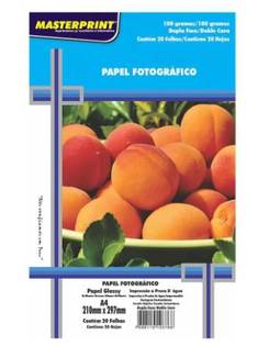 PAPEL GLOSSY DUP FACE 180G 20F 302010010 - UN - MASTERPRINT