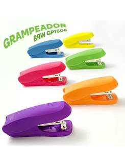 GRAMPEADOR EMBOR P/18FLS 26/6 COLORIDO 11CM- GP1806 - UN - BRW