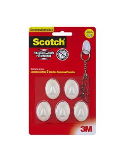 GANCHO ADESIVO SCOTCH TRANSPARENTE - PEQ - UN - 3M