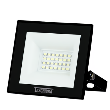 REFLETOR TR LED SLIM TASCHIBRA PRETO 30W BIVOLT