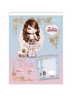 CADERNO COLADO PAPEL CARTA 50FLS - 395421 - JOLIE - PCT 8 - TILIBRA
