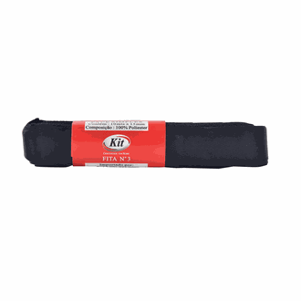 FITA CETIM Nº 3 15MMX10M  - PRETO - UN - KIT