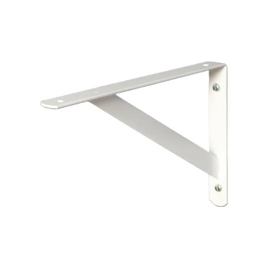 SUPORTE PARA PRATELEIRA PV FLEX MÃO FRANCESA (Par) Linha: Pesada. Acabamento: Branco. 280 x 490 mm - Ref: 266