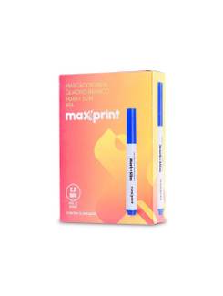 MARCADOR PINCEL QUADRO BRANCO MARK+ SLIM - AZUL - CX 12 - MAXPRINT