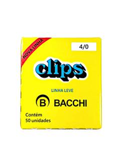 CLIPS GALVANIZADO N.4/0 C/50  - UN - BACCHI