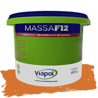 MASSA PARA MADEIRA F12 MOGNO 400g