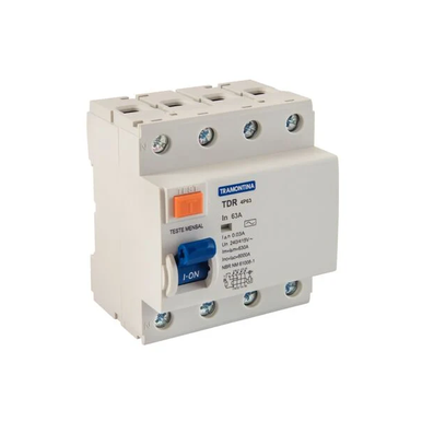 DISJUNTOR TDR-4P 63 AC 3P+N 63A 30MA 6KA