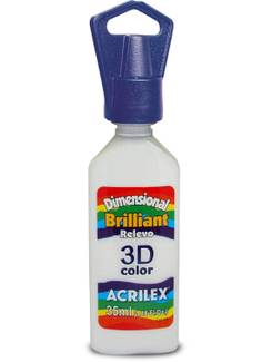 TINTA DIMENSIONAL BRILLIA 35ML 12112  - BRANCO - UN - ACRILEX