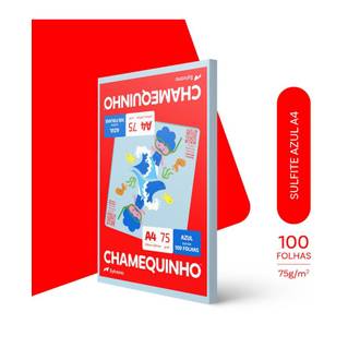 PAPEL CHAMEQUINHO  75G 100FLS - AZUL - UN - CHAMEX