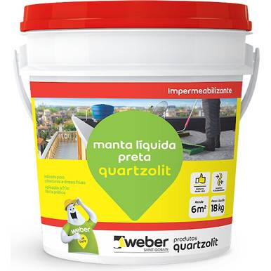 MANTA LÍQUIDA PRETA QUARTZOLIT 18.0L