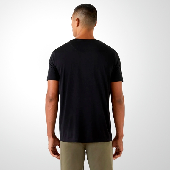 CAMISETA MASCULINA PIMA LEVE GOLA C PRETA OFICINA