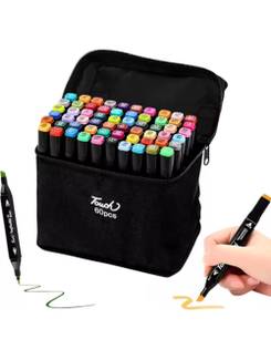 CANETA MARCADOR P/ COLORIR PONTA DUPLA - 60 CORES - UN - TOUCH