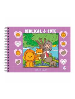 CADERNO P/ COLORIR BIBLICAL AND CUTE VIOLET - UN - CIRANDA CULTURAL