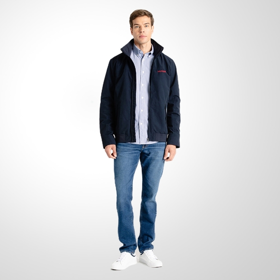 JAQUETA TOMMY HILFIGER MACULINA GOLA ALTA MARINHO