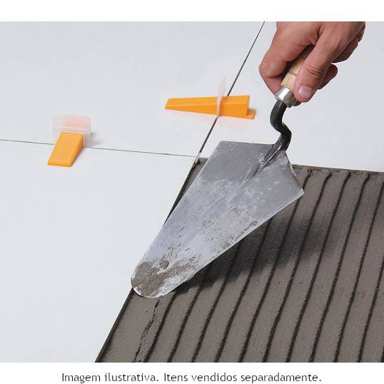 BASE NIVELA PISO CORTAG TRANSPARENTE - PACOTE COM 50 UNIDADES 1.0 MM