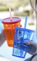 Copo Boccati Tropical 670ml com tampa e canudo (azul neon)