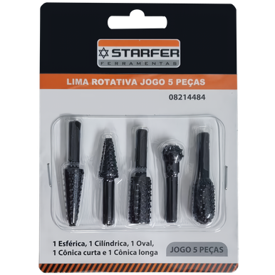 JOGO DE LIMA ROTATIVA COM 5 PEÇAS STARFER