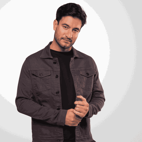 JAQUETA MASCULINA PADRÃO MOLETOM CHUMBO