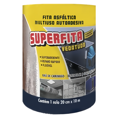 SUPERFITA VEDATUDO ALUMINIZADA 20CM X 10 METROS