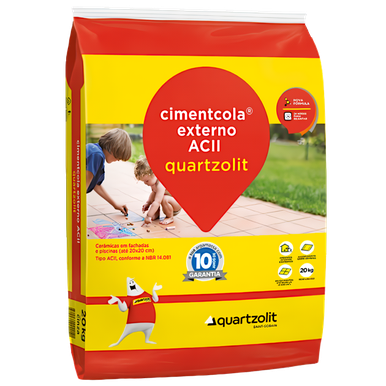 ARGAMASSA QUARTZOLIT TIPO ACII 20 KG CINZA USO EXTERNO