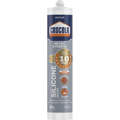 SILICONE CASCOLA PREMIUM METAIS PEDRAS 280g INCOLOR