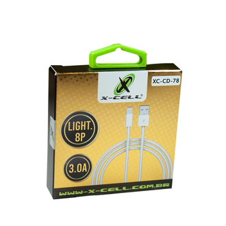CABO USB - LIGHTNING 1M - 60W - XC-CD-78 - BRANCO - UN - X-CELL