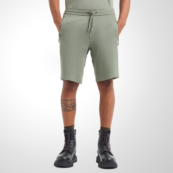 BERMUDA ARMANI EXCHANGE MILANO NEW YORK EM ALGODÃO FRENCH TERRY  VERDE