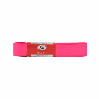 FITA CETIM Nº 3 15MMX10M  - ROSA NEON - UN - KIT