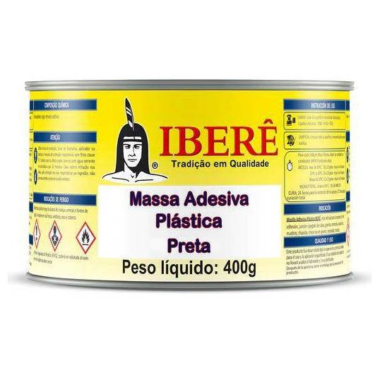 MASSA PLÁSTICA ADESIVA IBERÊ PRETO 400g